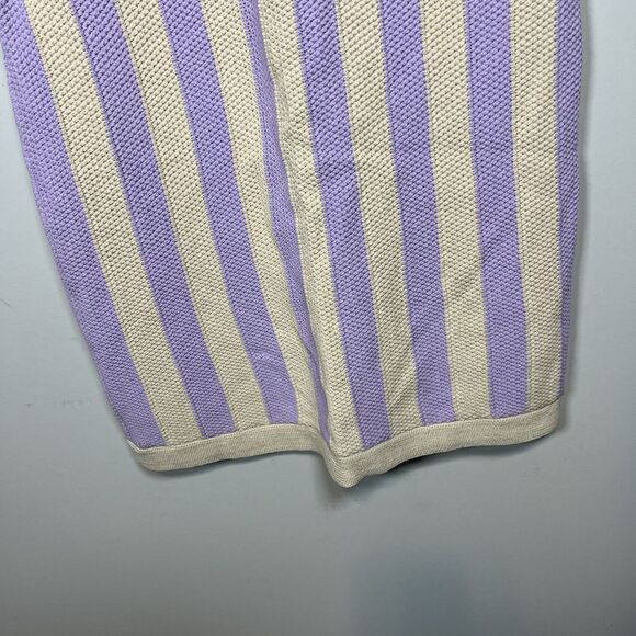 NWT house of harlow 1960 lavender Ivory Striped Dress sleeveless midi boho M - Picture 5 of 8